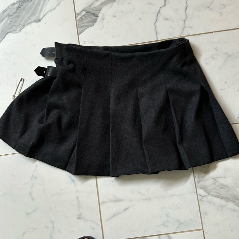 Burberry Gray Wool Pleated Mini Skirt/Kilt Sz US 12 - EUC